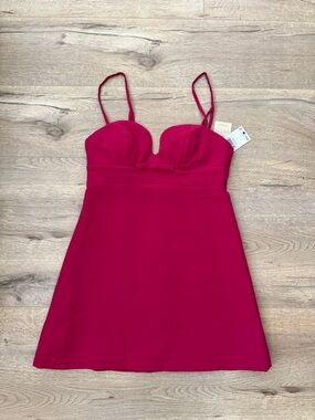 NWT Pink Mini Dress with Bow Detail